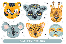 Download Baby Animal Faces Svg By Inspiration Design Thehungryjpeg Com