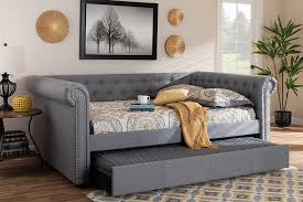 We did not find results for: Baxton Studio Mabelle Modern And Contemporary Gray Fabric Upholstered Full Size Daybed With Trundle Ashley Grey Daybed F T