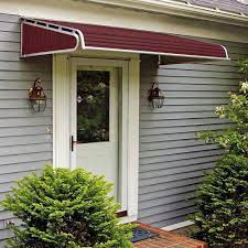 Nuimage Awnings 5 Ft 1500 Series Door Canopy Aluminum Awning 15 In H X 36 In D In Burgundy K150606016 The Home Depot Aluminum Awnings Awning Over Door Door Awnings