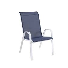 Mainstays Oversized Sling Mesh Chair Navy White Walmart Com In 2020 Sling Chair Mesh Chair Mainstays
