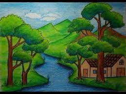 วาดร ปธรรมชาต ร มเเม น ำสวยๆส ไม how to draw landscape scenery of beautiful riverside youtube การถ ายภาพ แบบฝ กห ดเด ก