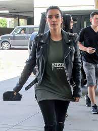 Biker Kim Kardashian Leather Jacket Desert Leather Bilder