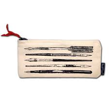 Pens Screen Printed Pencil Case By Chase And Wonder Canvas Pencil Case Pen Pencil Cases Vintage Pens