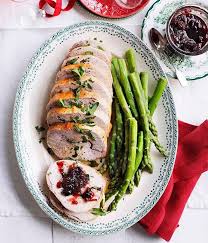 Turkey Roll With Sour Cherry Relish Recipe Recipe Relish Recipes Cherry Relish Recipe Turkey Recipes