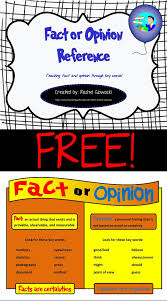 This Fact Or Opinion Reference Is A Great Hand Out For Your Students And It S Free Please Share And Enjoy Fact And Opinion Reading Facts Persuasive Writing