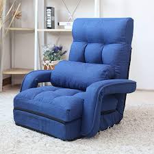 The right chaise lounge will allow you to lean back and relax while adding some serious style to your outdoor space. Amazon Com Waytrim Indoor Chaise Lounge Sofa Folding Lazy Sofa Floor Chair 6 Position Folding Padded Lounger Bed With Armrests And A Pillow Chaise Couch Blue Kitchen Dining