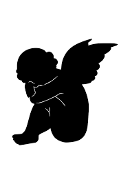 Download Sad Cupid Angel Silhouette Free Svg File Svgheart Com