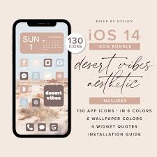 Desert Vibes Aesthetic 790 Elements Iphone Ios 14 App Icons Etsy Iphone App Design App Icon Homescreen Iphone