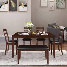 euroco 6 piece dining room table set