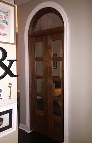 Custom French Doors With Arch Top Transom And Clear Glass Custom French Doors French Doors Arched Interior Doors