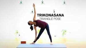 How To Do Trikonasana Triangle Pose Triangle Pose Standing Yoga Poses Standing Yoga