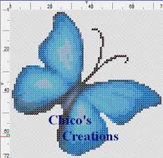 Blue Butterfly Cross Stitch Pattern A101 Butterfly Cross Stitch Pattern Cross Stitch Patterns Butterfly Cross Stitch