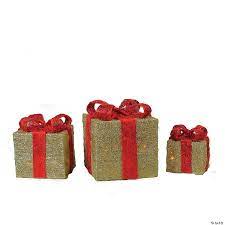 Deck box with seats from suncast makes a great addition to any outdoor setting. Northlight Set Of 3 Gold And Red Lighted Gift Boxes Outdoor Christmas Decorations 10 Oriental Trading