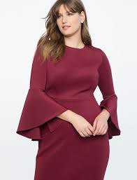 flare sleeve scuba dress dresses scuba dress plus size