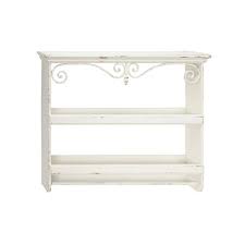 Maybe you would like to learn more about one of these? 33 X 28 Rectangular Distressed White Wood Wall Shelf With 2 Shelves Towel Rack And Iron Scrollwork Olivia May Target