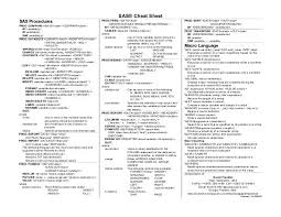 Sas Cheat Sas Data Science Business Intelligence