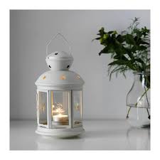 Rotera Lantern For Tealight White Indoor Outdoor White Ikea Candle Lanterns Tea Lights Indoor Candle Lanterns