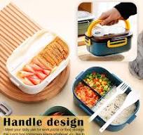 FZYCOM Lunch Box 2 Strati, Porta Pranzo 1200ml, Portapranzo per Adulti  ufficio Bento Box con Scomparti e Posate Contenitori Porta Pranzo,  Contenitore ...
