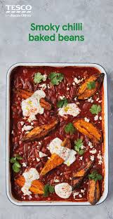Smoky Chilli Baked Beans Tesco Real Food Recipe Food Recipes Tesco Real Food