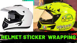 We recommend that you leverage our free service when ordering athletic helmet sticker sets. Neon Off Road Durt Helmet Design Youtube