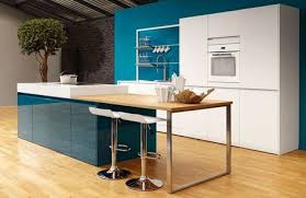 4 Tres Belles Cuisine Du Fabricant Beeck Cuisine Bleu Canard Cuisines Dans Salon Cuisine Contemporaine Blanche