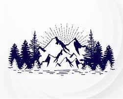 Mountains Svg Landscape Svg Nature Svg Vector File For Etsy Nature Svg Mountains Svg Mountain Silhouette