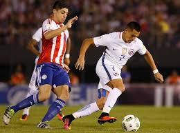 Marcelo díaz, charles aránguiz y arturo vidal; Partidos De La Roja 01 09 2016 Paraguay Chile 2 1