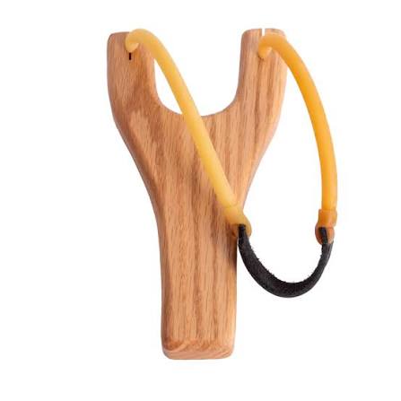 Amish-Made Slingshot with Oak and Leather | Lehman's