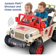 Power Wheels Jurassic Park Jeep Wrangler 12 V Ride On Walmart Com Walmart Com