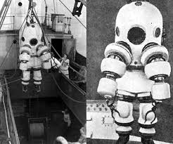 A diving suit is a garment or device designed to protect a diver from the underwater environment.a diving suit may also incorporate a breathing gas supply (i.e. The Story Of Early Diving Suits 1900 1935 Rare Historical Photos