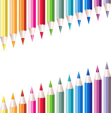 transparent school pencils decoration page borders design kids stationary printable colorful borders design