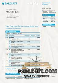 A breakdown of barclaycard account statement. Barclays Bank Statement Psd Template Download