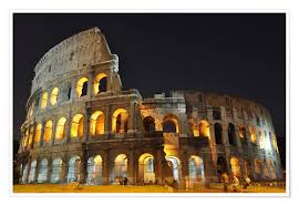 El coliseo de roma, llamado en la antigüedad anfiteatro flavio, es el monumento más impresionante de roma. Coliseo En Roma Posterlounge Es
