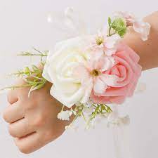 LESING Wrist Corsage Bracelets with Ribbon Wristband Bridal Bridesmaid Real  Touch Wrist Flowers Hand Flower for Wedding Porm Party Decor,Set of 6  (Wrist Corsage) : Amazon.co.uk: Home & Kitchen