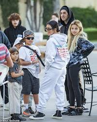 Kourtney kardashian and boyfriend travis barker step out for a date night at nobu in malibu on june 23, 2021, after spending father's day weekend in montecito, santa barbara with her kids. Kourtney Kardashian And Pal Travis Barker Take Kids Out For Ice Cream Kourtney Kardashian Kourtney Kardashian Style Kardashian Kids