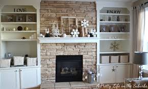 My Winter Mantel A Pretty Life In The Suburbs Home Fireplace Fireplace Bookshelves White Built Ins