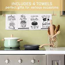 Maybe you would like to learn more about one of these? Buy Bonsai Tree Funny Kitchen Towels Cute Dish Towels And Dishcloths Sets Of 4 With Sayings Quotes Fun Taco Jam Bacon Bundts Decorative Tea Hand Towels Housewarming Gifts Decor For New Home