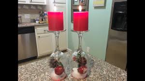 Easy Dollar Tree Christmas Diy Snow Globe Candle Decor Vlogmas 2015 Day 11 Youtube