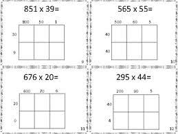 5th grade multiplication worksheets free printables education com / learn how it works and creative ways to teach it. 5th Grade Multi Digit Multiplying With Area Model Box Method Task Cards