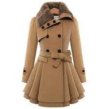 Appréciez transport maritime gratuit dans le monde entier vente à durée limitée facile à rendre Marron Marin Manteau Laine Femme Longue Avec Col En Fourrure Double Boutonnage D Automne Ou D Hiver Epais Souple Grande Taille S 4xl Marron Cdiscount Pret A Porter