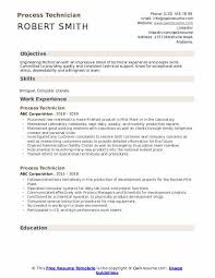 Process Technician Resume Samples Qwikresume