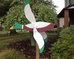 Duck Whirligig Hand Painted Wooden Whirligigs Folk Art Wood Yard Art Garden Decor Yard Spinner Yard Ornament Whirligig Wood Yard Art Whirligigs Patterns