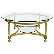 Antique brass and glass round coffee table. Round Brass Coffee Tables 177 For Sale On 1stdibs