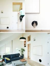 A well rested dog is a healthier dog; A Built In Dog Bed Was Created In This Living Room Wall