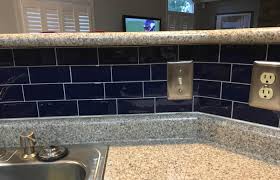 Subway tile, which is a rectangular ceramic tile, is commonly seen in adorning kitchens. Peel And Stick Navy Blue Subway Tile Backsplash Clever Mosaics
