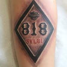 Tattoo Uploaded By Nicolas Rechsteiner My First Tattoo Done By The Vp Of Hamc Barcelona The 818 Is My Lucky Number And Syl81 Is Support Your Local 81 But Also Of