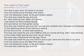 Tekst Pesni This Land Is Your Land Slova Pesni