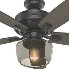All black ceiling fans can be shipped to you at home. Hunter 54187 52 Bennett Matte Black Ceiling Fan With Light Kit And Remote Control