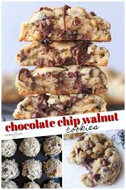 These Chocolate Chip Walnut Cookies Are Thick Soft Loaded With Chocolate And Waln Chocolate Chip Walnut Cookies Cookies Recipes Chocolate Chip Walnut Cookies
