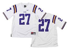 Nike Ncaa Big Boys Youth Lousiana State Lsu Tigers 27 Football Jersey White